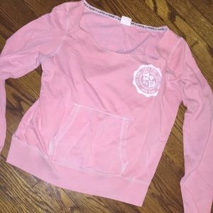 PINK Victoria Secret) Wide Collared Sweatshirt.